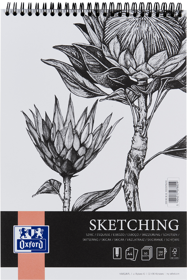 Oxford Art Bloc d'esquisse à spirale 'Sketching', A3