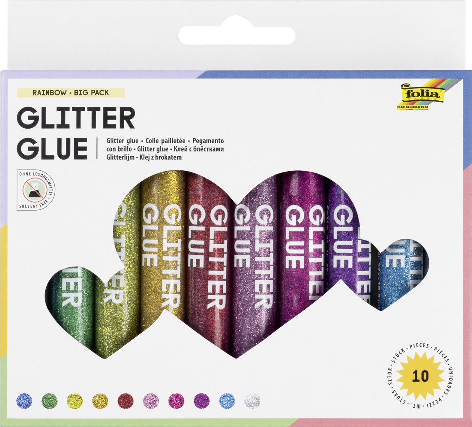 folia Colle pailletée ' Glitterglue', 9,5 ml, assorti