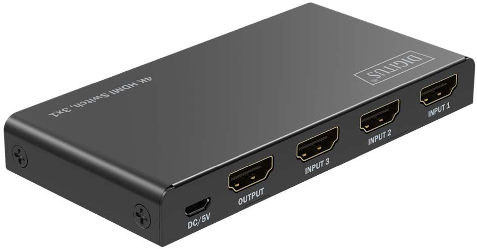 Commutateur HDMI 4K 3x1, vue arrière