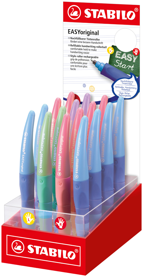 STABILO Stylo roller EASYoriginal Pastel, présentoir de 16