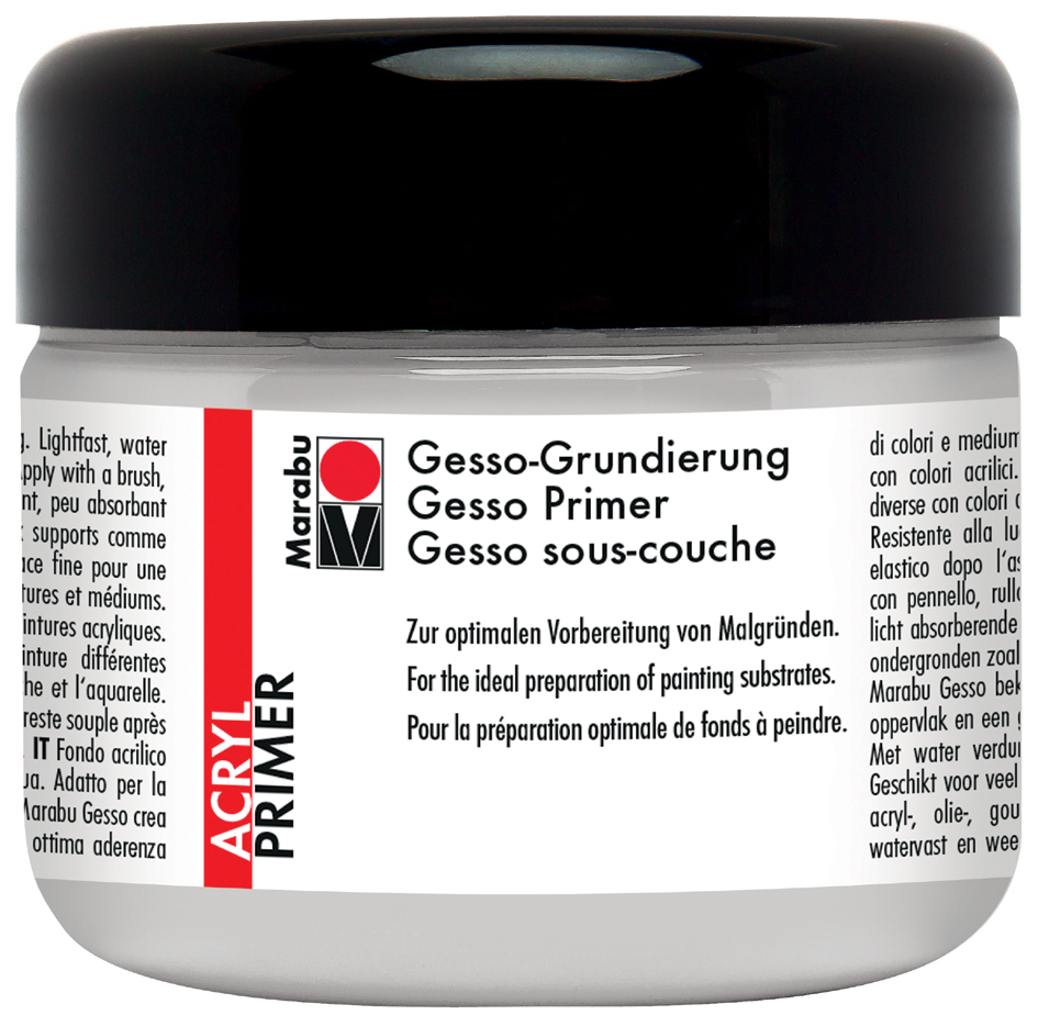 Marabu Sous-couche acrylique Gesso, 225 ml, blanc