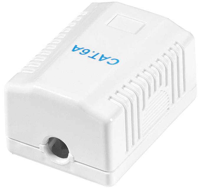 LogiLink Prise RJ45 cat. 6A avec boîtier en saillie, 1x RJ45
