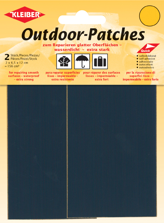 KLEIBER Patch d'extérieur, autocollant, 65 x 120 mm, bleu