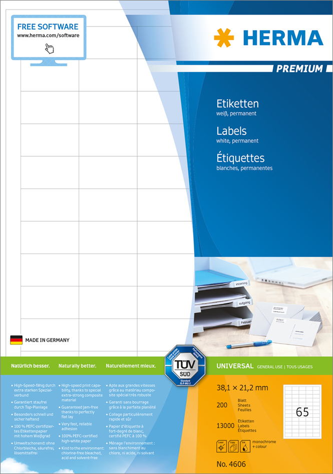 Etiquettes, blanc, emballage industriel