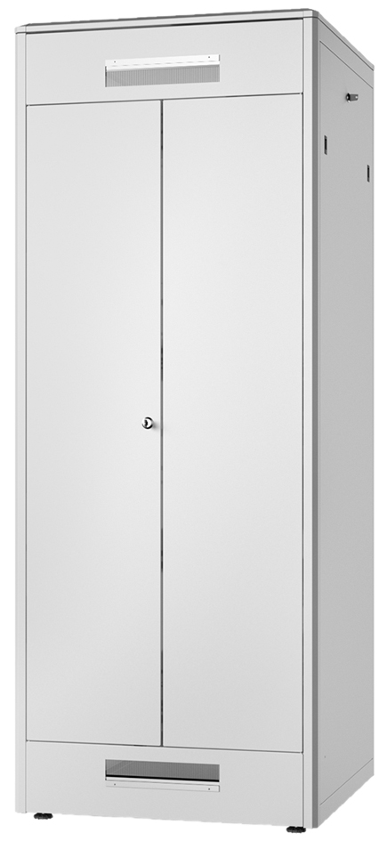 Armoire réseau 19" Unique - porte avant en verre à double battant (arrière)