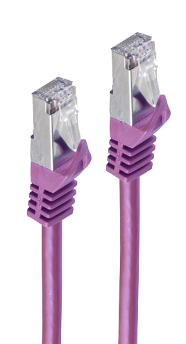 shiverpeaks Câble patch, Cat. 6A, S/FTP, 0,25 m, violet