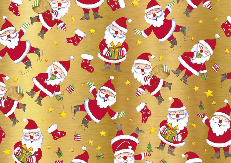 SUSY CARD Papier cadeau de Noël 'pères Noël'