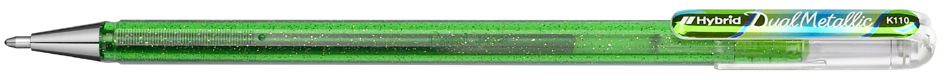 Pentel Hybrid Stylo roller 'Dual Pen', vert clair/bleu