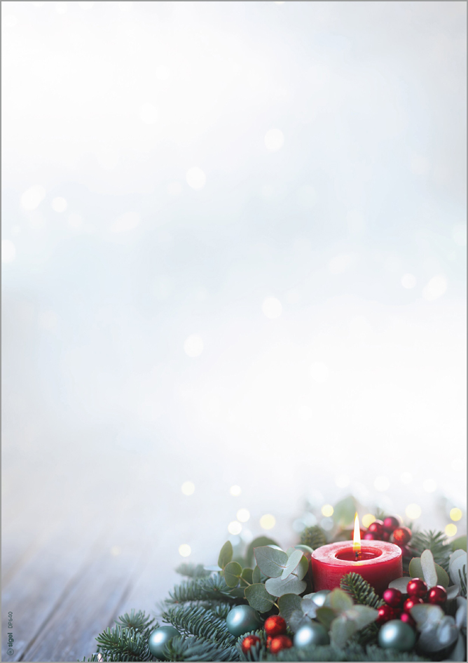 sigel Papier à motif de Noël 'Candlelight Cheer', A4