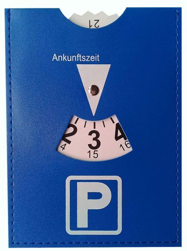 IWH Disque de stationnement, en similicuir, bleu