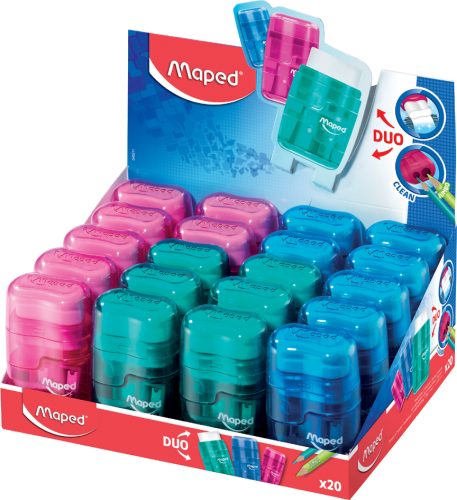 Maped Taille-crayons-gomme Connect Duo, présentoir de 20