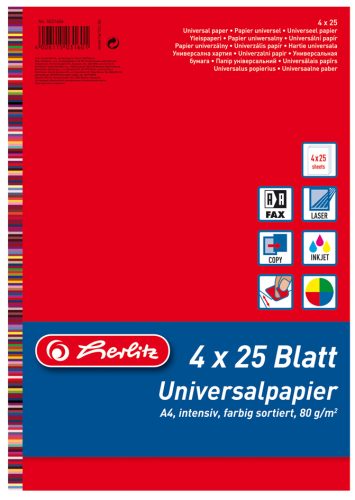 Herlitz Papier multifonctionnel 'Colourmix', A4, 80 g/m2