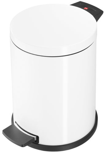 Hailo Poubelle à pédale Solid M, 12 litres, blanc
