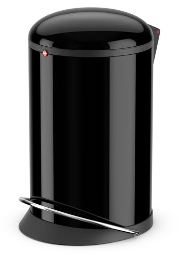 Hailo Poubelle à pédale Harmony M, 12L, tôle d'acier, noir