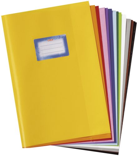 herlitz Protège-cahier format A4, gaufré (raphia), PP, blanc