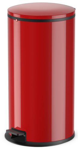 Hailo Poubelle à pédale Pure XL, tôle d'acier, rouge