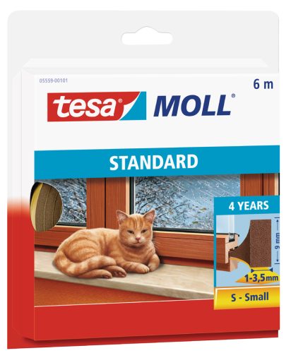 tesa Moll STANDARD Calfeutrage mousse, autoadhésif,9 mm x 6m