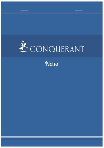 CONQUERANT SEPT Bloc-notes Notes, quadrillé, A5