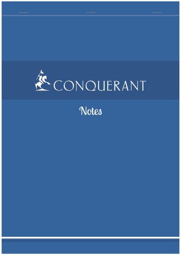 CONQUERANT SEPT Bloc-notes Notes, quadrillé, A4