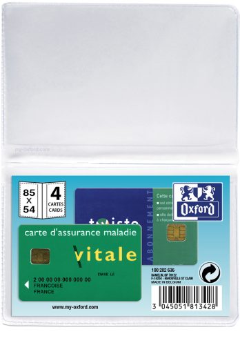 Oxford Etui de poche, PVC, simple, format: 85 x 55 mm