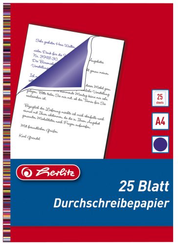 herlitz Papier carbone pour écriture à la main, A4