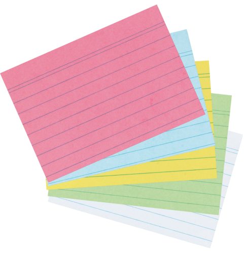 herlitz Fiches bristol, A8, ligné, blanc