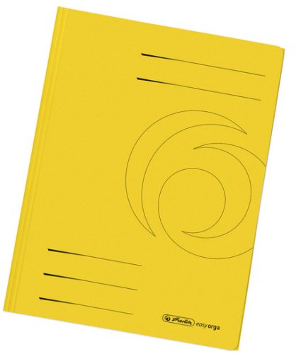 herlitz Chemise à rabats easyorga, A4, carte lustrée, jaune