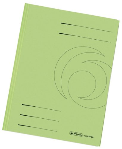 herlitz Chemise à rabats easyorga, A4, carte lustrée, vert
