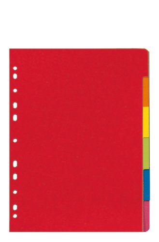 herlitz Intercalaires en carton, uni, A4, coloré, 6 touches