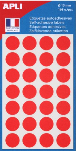 APLI Pastille de signalisation, diamètre: 15 mm, blanc