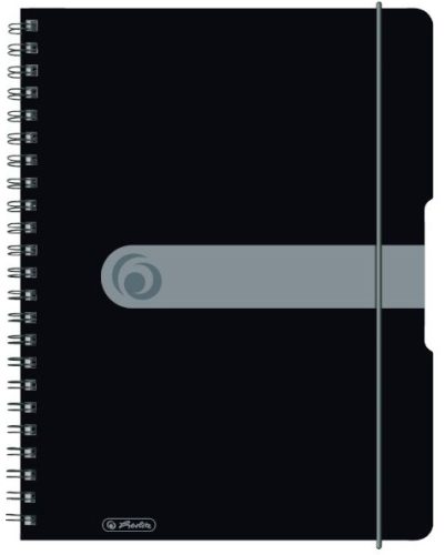 herlitz Cahier à spirales easy orga to go, A4, noir
