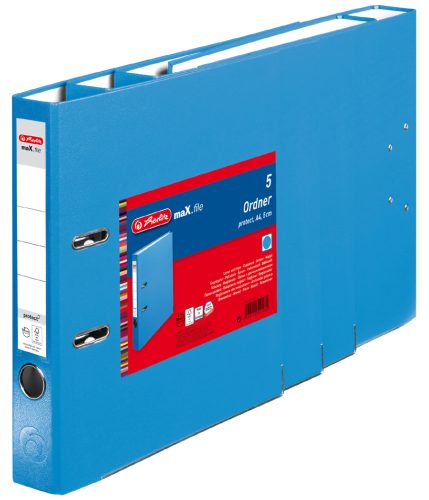 herlitz Classeur maX.file protect, A4, aqua, pack de 5