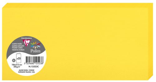 Pollen by Clairefontaine Carte double DL, jaune soleil