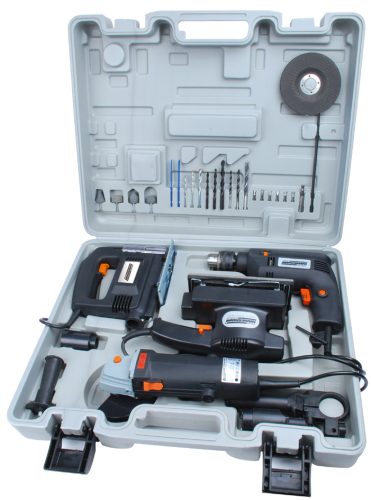 BRÜDER MANNESMANN Kit d'outils électroportatifs, 4 pièces