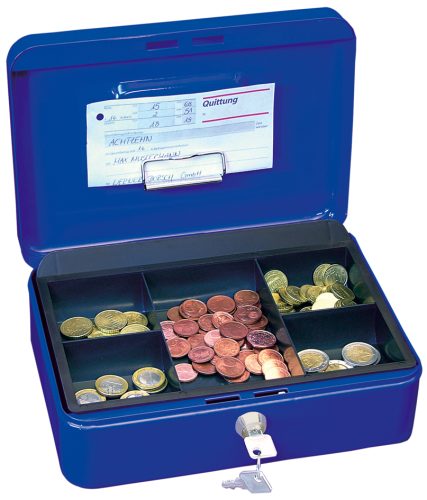 WEDO Caisse avec clip, (L)152 x (P)115 x (H)80 mm, bleu