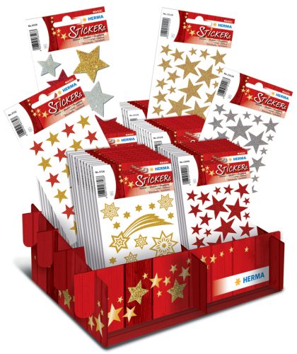 HERMA Autocollants de Noël MAGIC 'Etoiles pailletées'