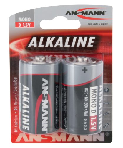 ANSMANN Pile alcaline 'RED', Mono D, blister de 2