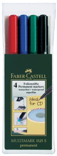 FABER-CASTELL Marqueur permanent MULTIMARK S, étui de 4