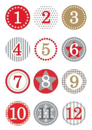 HERMA Autocollants de Noël DECOR 'Calendrier de l'Avent'