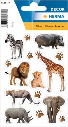 HERMA Sticker DECOR 'Animaux d'Afrique', en papier