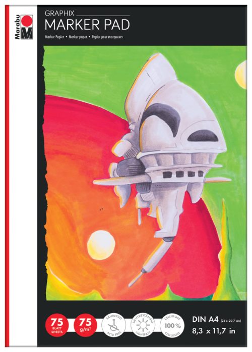 Marabu Bloc de papier pour marqueur Marker Pad GRAPHIX