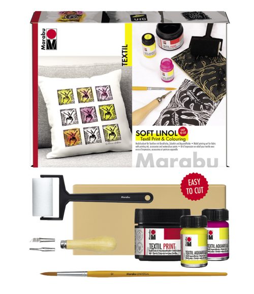 Marabu Kit de transfert textile 'Soft Linol Print&Colouring'