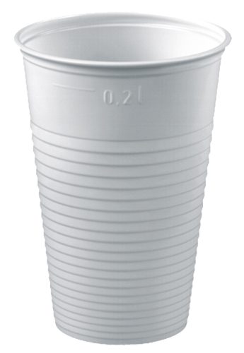 STARPAK Gobelet en plastique PP, 0,2 l, 100 pièces, blanc
