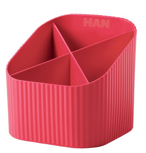 HAN Multipot à crayons Re-X-LOOP, plastique éco, rouge