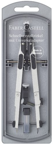 FABER-CASTELL Compas à réglage rapide, argent / noir