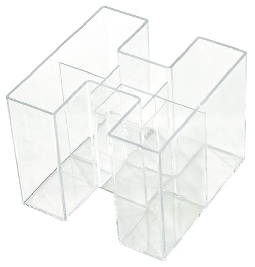 HAN Multipot à crayons BRAVO, 5 compartiments, transparent