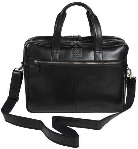 EXACOMPTA Sacoche pour ordinateur EXACTIVE, cuir, noir