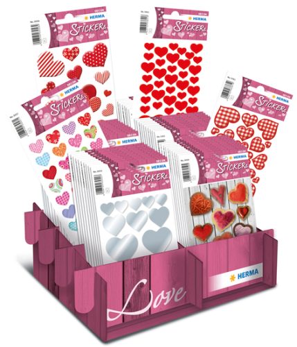 HERMA Sticker DECOR Love, dans un présentoir de comptoir
