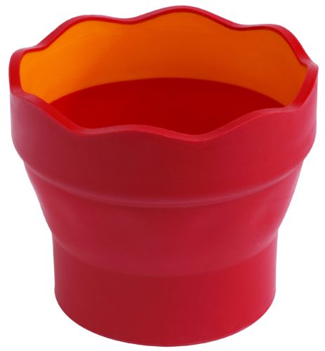 FABER-CASTELL Gobelet CLIC & GO, rouge