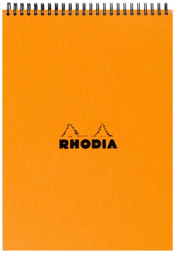 RHODIA Bloc spiralé No. 18, format A4, quadrillé 5x5, orange